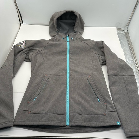 Simms Womens Small Rogue Fleece Hoody Soft Shell Fly Fishing Jacket Coat Winfrey - Picture 2 of 11